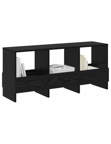 Scaffale per riviste Rovere Nero 102 x 30 x 45 cm
