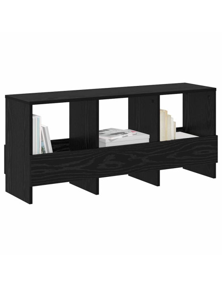 Scaffale per riviste Rovere Nero 102 x 30 x 45 cm