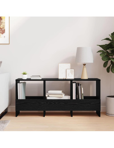 Scaffale per riviste Rovere Nero 102 x 30 x 45 cm
