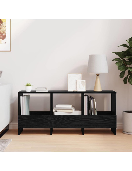 Scaffale per riviste Rovere Nero 102 x 30 x 45 cm