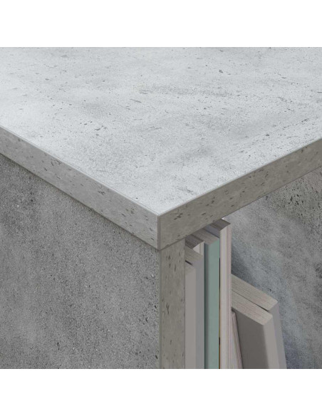 Scaffale per riviste Grigio cemento 102 x 30 x 45 cm