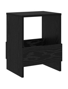 Scaffale per riviste Rovere Nero 35 x 30 x 45 cm 2