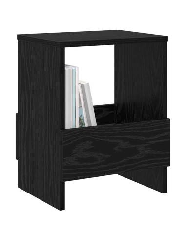 Scaffale per riviste Rovere Nero 35 x 30 x 45 cm