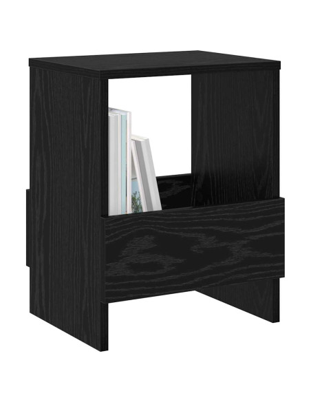 Scaffale per riviste Rovere Nero 35 x 30 x 45 cm