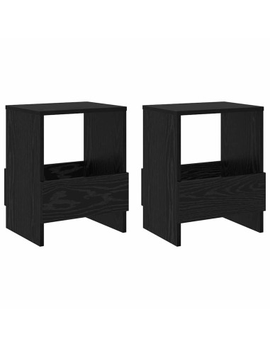 Scaffale per riviste 2 pcs Rovere Nero 35 x 30 x 45 cm