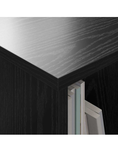 Scaffale per riviste 2 pcs Rovere Nero 35 x 30 x 45 cm