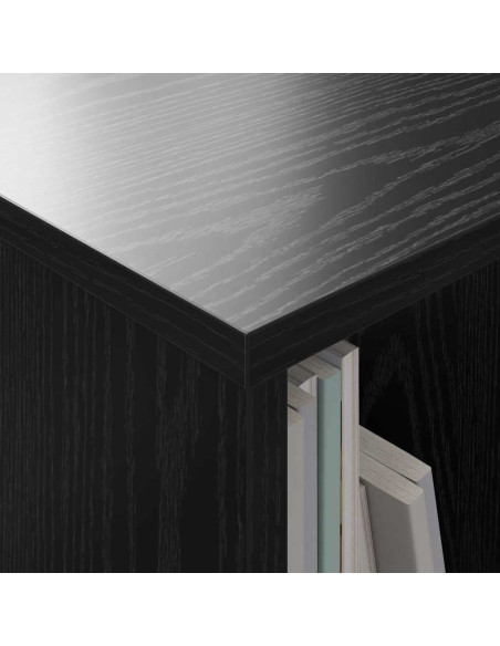 Scaffale per riviste 2 pcs Rovere Nero 35 x 30 x 45 cm