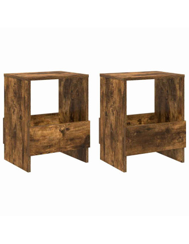 Scaffale per riviste 2 pcs Rovere fumé 35 x 30 x 45 cm