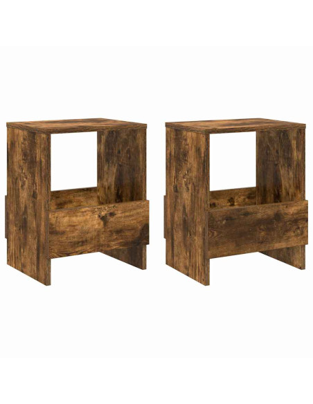 Scaffale per riviste 2 pcs Rovere fumé 35 x 30 x 45 cm