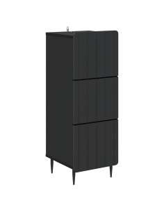 Mobile con Cassetti Nero 33 x 34,5 x 92 cm Legno ingegnerizzato