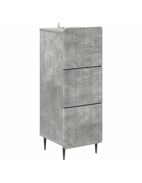 Mobile con Cassetti Grigio Cemento 33 x 34,5 x 92 cm