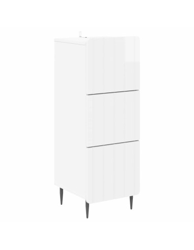 Mobile con Cassetti Bianco Lucido 33 x 34,5 x 92 cm