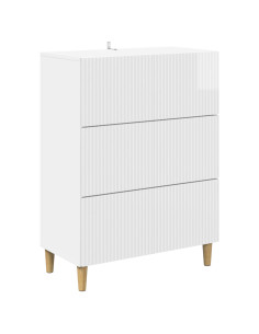 Mobile con Cassetti Bianco Lucido 66 x 34,5 x 90 cm