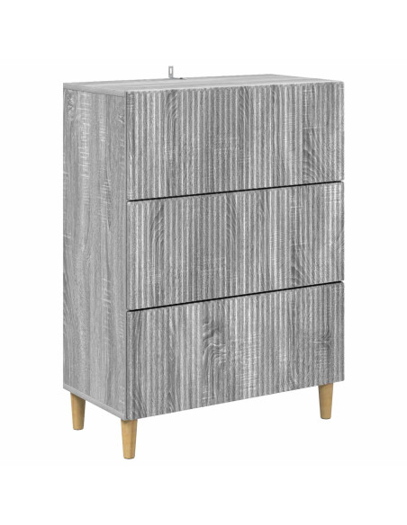 Mobile con Cassetti Grigio Sonoma 66 x 34,5 x 90 cm