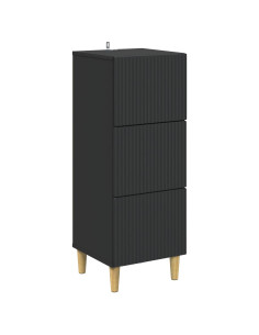 Mobile con Cassetti Nero 33 x 34,5 x 90 cm Legno ingegnerizzato