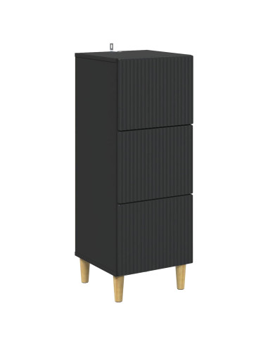 Mobile con Cassetti Nero 33 x 34,5 x 90 cm Legno ingegnerizzato