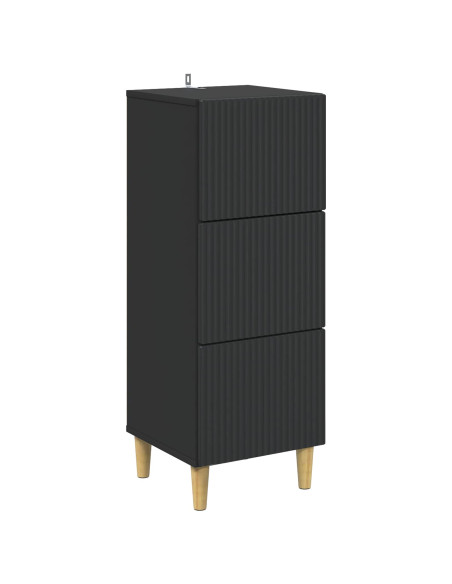 Mobile con Cassetti Nero 33 x 34,5 x 90 cm Legno ingegnerizzato