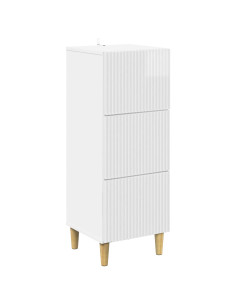 Mobile con Cassetti Bianco Lucido 33 x 34,5 x 90 cm