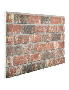 Pannelli da parete 10 pcs Marrone Scuro e Grigio 100 x 50 cm