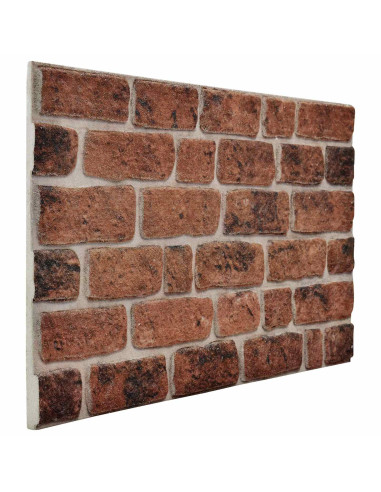 Pannelli da parete 10 pcs Mattone Marrone 100 x 50 cm