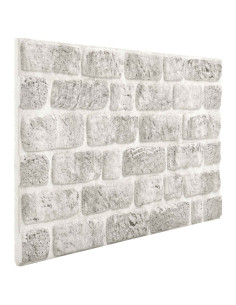 Pannelli da parete 10 pcs Grigio Chiaro 100 x 50 cm Schiuma EPS