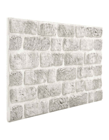 Pannelli da parete 10 pcs Grigio Chiaro 100 x 50 cm Schiuma EPS