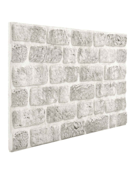 Pannelli da parete 10 pcs Grigio Chiaro 100 x 50 cm Schiuma EPS