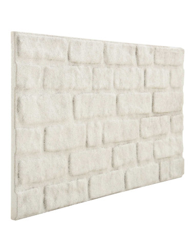 Pannelli da parete 10 pcs Bianco 100 x 50 cm Schiuma EPS