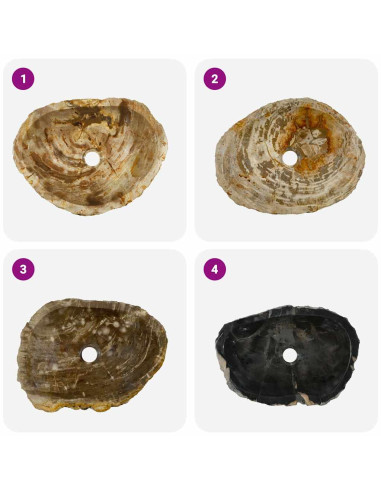 Lavandino 45x35x15 cm in Pietra Fossile Crema