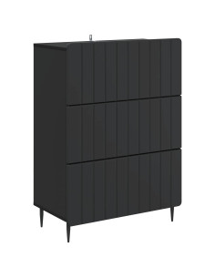 Mobile con Cassetti Nero 66 x 34,5 x 92 cm Legno ingegnerizzato