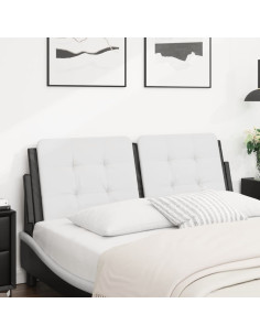 Cuscino Testiera Zadar Bianco e Nero 137 cm in Similpelle