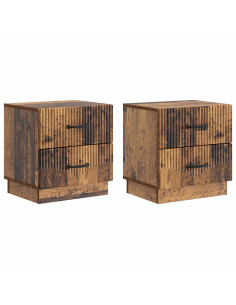 Armadio da Notte 2 pcs Legno antico 43 x 34,5 x 44,5 cm