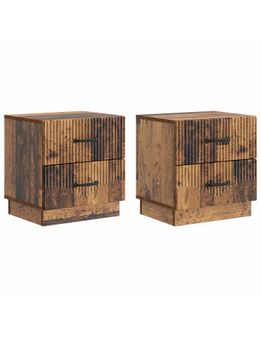 Armadio da Notte 2 pcs Legno antico 43 x 34,5 x 44,5 cm