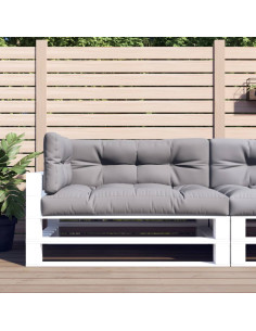 Cuscini per Pallet 3 pz Grigi in Tessuto