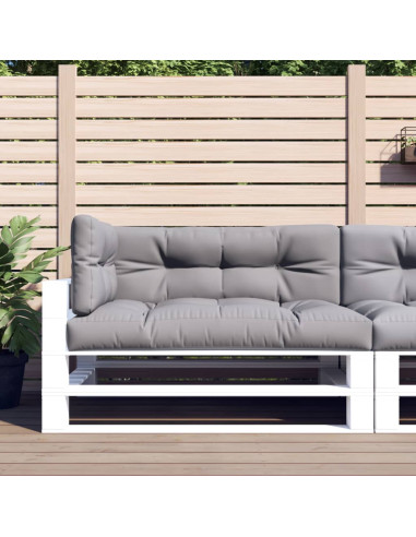 Cuscini per Pallet 3 pz Grigi in Tessuto