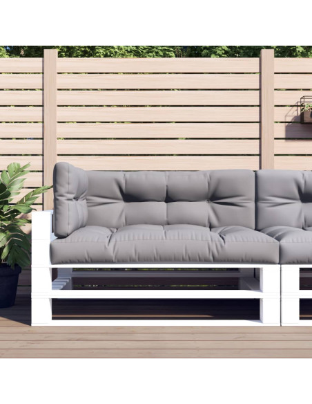 Cuscini per Pallet 3 pz Grigi in Tessuto