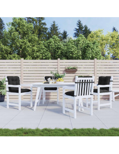 Set di Cuscini per Sedia Bassa 4 pcs Melange Nero