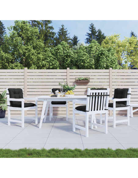 Set di Cuscini per Sedia Bassa 4 pcs Melange Nero