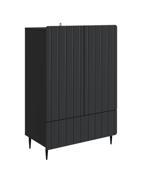 Credenza Nero 66 x 34,5 x 97 cm Legno ingegnerizzato