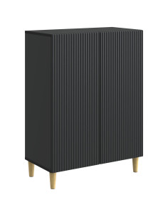 Credenza Nero 66 x 34,5 x 90 cm Legno ingegnerizzato