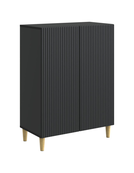 Credenza Nero 66 x 34,5 x 90 cm Legno ingegnerizzato