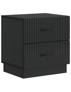 Armadio da Notte Nero 43 x 34,5 x 44,5 cm Legno ingegnerizzato