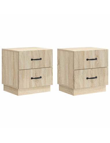 Armadio da Notte 2 pcs Rovere Sonoma 43 x 34,5 x 44,5 cm