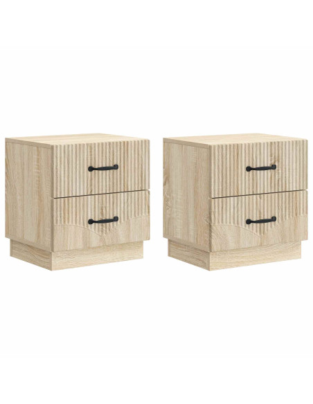 Armadio da Notte 2 pcs Rovere Sonoma 43 x 34,5 x 44,5 cm