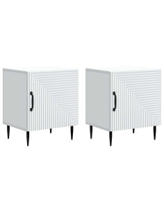 Armadio da Notte 2 pcs Bianco 43 x 34,5 x 50 cm