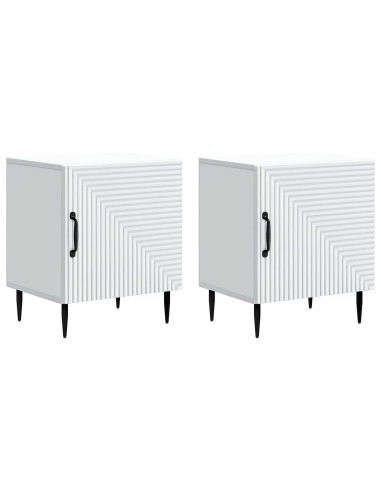 Armadio da Notte 2 pcs Bianco 43 x 34,5 x 50 cm