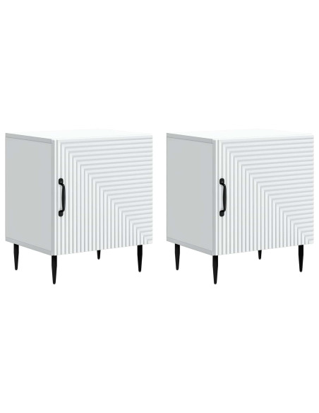 Armadio da Notte 2 pcs Bianco 43 x 34,5 x 50 cm