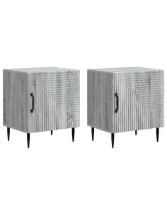 Armadio da Notte 2 pcs Grigio Sonoma 43 x 34,5 x 50 cm