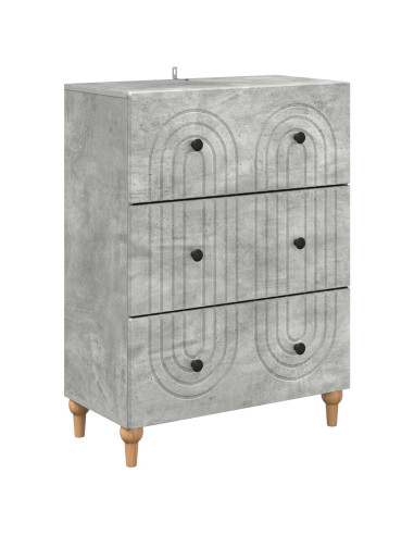 Mobile con Cassetti Grigio Cemento 66 x 34,5 x 90 cm