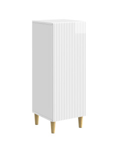 Credenza Bianco Lucido 33 x 34,5 x 90 cm Legno ingegnerizzato